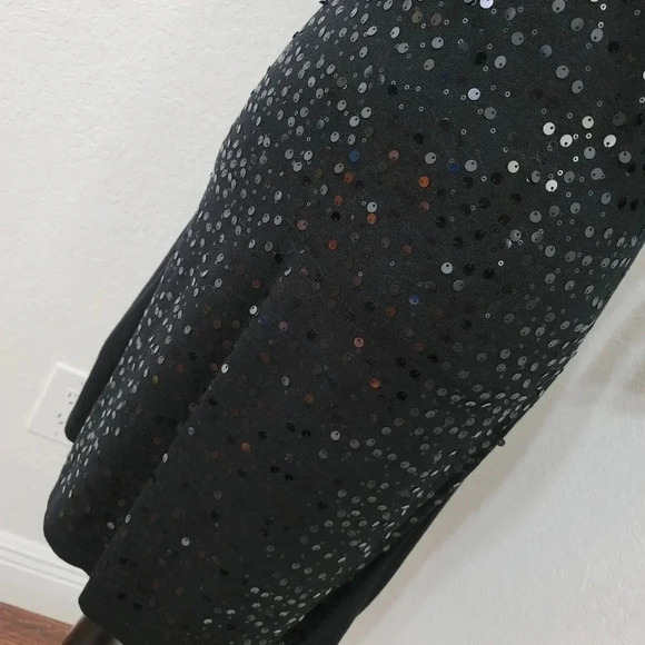 ESPERANZA $48.00 Black Sequin 3/4 Sleeve Sweater S - Picture 7 of 7